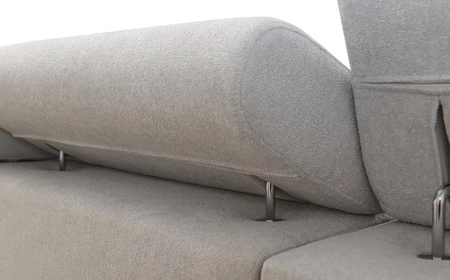 Ecksofa mit Schlaffunktion Flavio II mint / graphit links komfortables Ecksofa Bett offene Bar in der Seite des Möbels