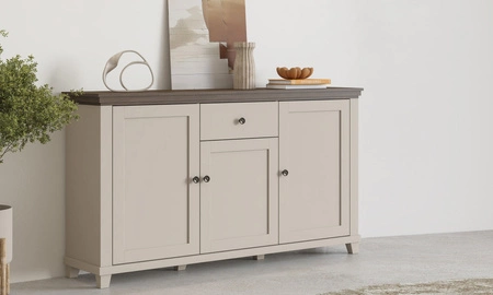 Kommode Evora 160 cm beige / Eiche dunin funktionell ideal für moderne klassische und skandinavische Innenräume