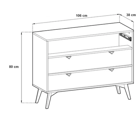 Wald Eukalyptus / beige Fischgrät-Möbelset im skandinavischen Stil geschmackvolles Fischgrät-Dekor und goldene Kantengriffe