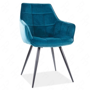 Lilia türkis gepolstert Stuhl modern und funktional Eimer Stuhl mit Metallbeinen