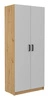 Garderobe Makana 80 cm Eiche handwerklich / hellgrau funktionelles Möbelstück für das Jugendzimmer oder Büro 
