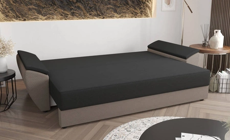 Sofa Fogu Bis Honig-Gelb stilvolles Sofa mit bequemen Armlehnen Cord-Polsterung Stoff Bettwäsche Container