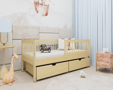 Kinderbett Pluto 70x140 cm Kiefer modernes Design solide Konstruktion Kinderbett aus massivem Kiefernholz