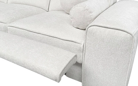 Ecksofa mit Schlaffunktion Viano XII Lux grün linksseitiges Designer-Ecksofa für das Wohnzimmer mit komfortablem ausziehbarem Fußteil
