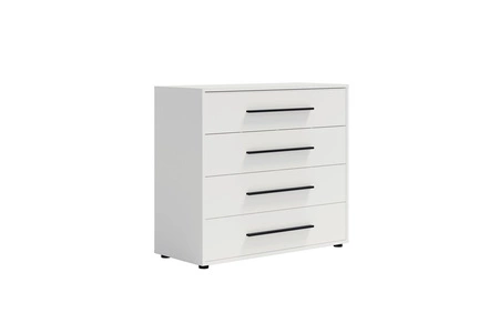 Kommode Maxione 99 cm weiß minimalistisches Design klassische Form ideale Kommode für Wohnzimmer oder Wohnbereich
