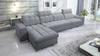 Ecksofa mit Schlaffunktion Luigi XII graues linke stilvolles für das Wohnzimmer in einer minimalistischen und eleganten Ausführung