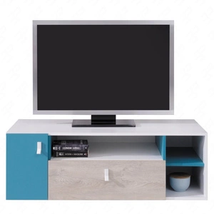 TV-Schrank Niko 120 cm weiß / Eiche / marine ideal für das Jugendzimmer TV-Schrank in Originalfarben