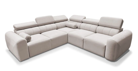 Ecksofa mit Schlaffunktion Cantare III Lachs rechte Ecke komfortables und stilvolles Ecksofa für das Wohnzimmer zwei Container für Bettzeug