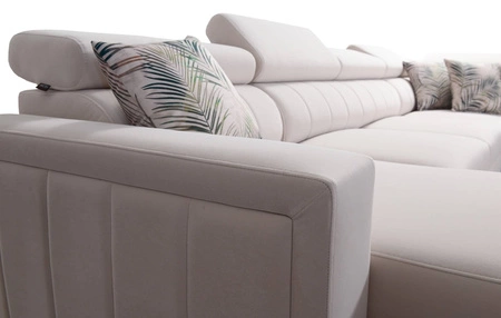 Ecksofa mit Schlaffunktion Savona VI schwarz links elegantes und bequemes Ecksofa für Wohnzimmer mit zwei Bettkästen