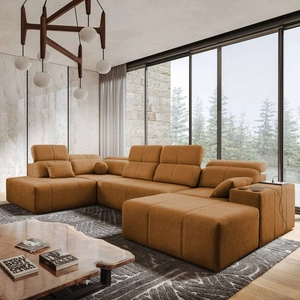 Ecksofa mit Schlaffunktion Tesalia VI honey right modernes und bequemes Ecksofa mit Schiebefunktion der Rückenlehne
