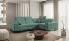 Ecksofa mit Schlaffunktion Penejos II grünes, rechtsseitiges Ecksofa mit Bettkasten für den täglichen Liegekomfort