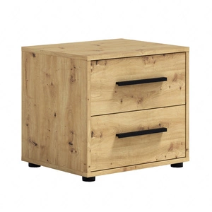 Nachttisch Maxione Eiche handwerklich elegant Schrank mit Schubladen für das Schlafzimmer funktionale Möbel in einem zeitlosen Design