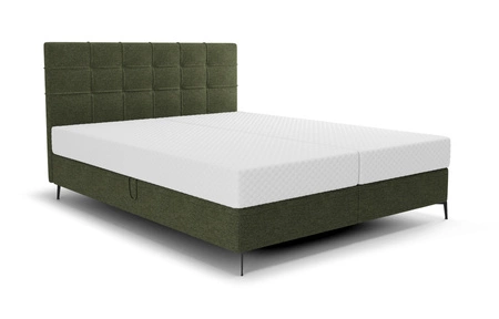 Boxspringbett Irvine 160x200 grün stilvolles Bett mit Bettzeugablage komfortables Kopfteil begeistert durch sein elegantes Design