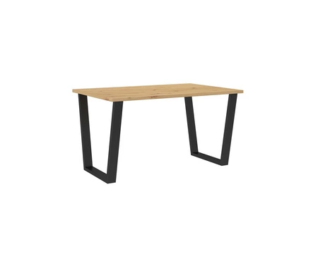 Woburn Tisch 138x67 cm handwerkliche Eiche / schwarz einfache Form von Möbeln mit stilvollen schwarzen Loft-Stil Beine bereichert auslaufsicher Platte