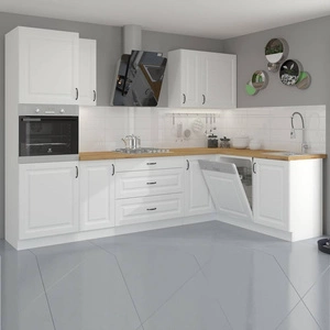 Eckküchenmöbel-Set Snow 285x170 cm ideal für skandinavisch-klassische und moderne Innenräume