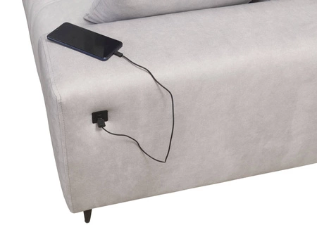 Ecksofa mit Schlaffunktion Castel hellbraun linke Ecke komfortables und stilvolles Schlafsofa mit Bettzeugcontainer