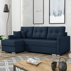 Ecksofa mit Schlaffunktion Neron navy blue linke Seite garantiert höchsten Komfort und Funktionalität