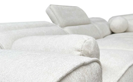 Ecksofa mit Schlaffunktion Viano VIII grau rechts modernes Ecksofa mit interessantem Design Bettzeugcontainer