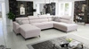 Ecksofa mit Schlaffunktion Savona VI creme links elegantes und bequemes Ecksofa für Wohnzimmer mit zwei Bettkästen 