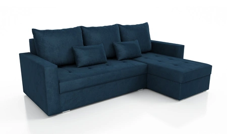 Ecksofa mit Schlaffunktion Fasti Bis dunkelblau Universal-Ecksofa mit Bettkasten Garantie für höchsten Komfort