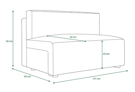 Brandon Schlafsofa türkis modernes Design und breiter Funktionsstoff mit markanter Schlingenoberfläche