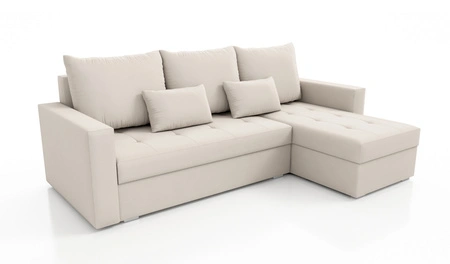 Ecksofa mit Schlaffunktion Fasti Bis hellbeige Universal-Ecksofa mit Bettkasten Garantie für höchsten Komfort