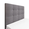 Boxspringbett Kingston 100x200 grau Bett im modernen skandinavischen Stil mit gepolstertem Kopfteil mit Kristallen Bett mit Staukasten