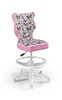 Schreibtischstuhl Petit motif Schmetterlingsmotiv zugeschnitten auf Höhe 119-142 cm ergonomischer Drehstuhl mit Fußstütze