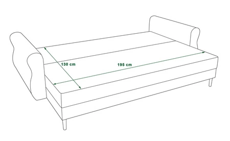 Wilkins Schlafsofa hellgrau elegantes Sofa für skandinavischen Stil Wohnzimmer gebogenen Seiten hinzufügen Charakter