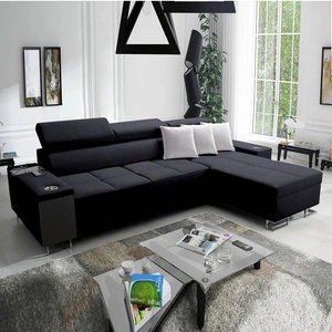 Ecksofa mit Schlaffunktion Dafni Schwarz rechtsseitig geflochten bietet Komfort und Funktionalität während der täglichen Erholung