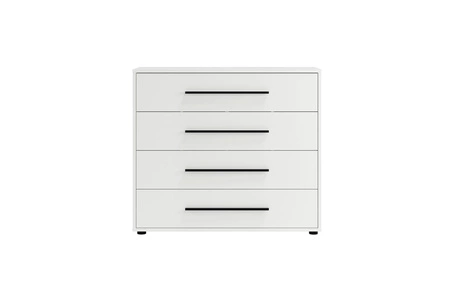Kommode Maxione 99 cm weiß minimalistisches Design klassische Form ideale Kommode für Wohnzimmer oder Wohnbereich