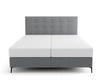 Boxspringbett Irvine 140x200 grau stilvolles Bett mit Bettzeugablage und hohem Kopfteil besticht durch sein elegantes Design