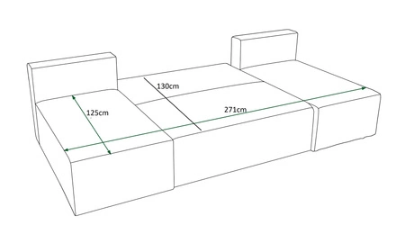 Ecksofa mit Schlaffunktion Brandon U Indischer rosa Bettzeugcontainer dreidimensionaler Stoff mit ausdrucksvollen Streifen