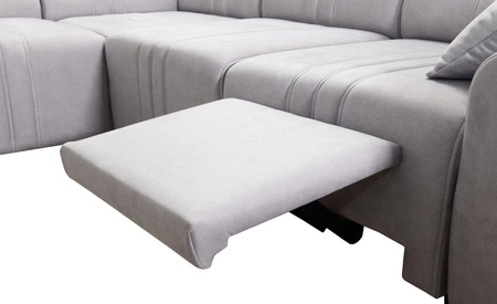 Ecksofa mit Schlaffunktion Castel III Lux beige rechte Ecke äußerst bequemes Ecksofa für das Wohnzimmer mit ausziehbarer Fußstütze