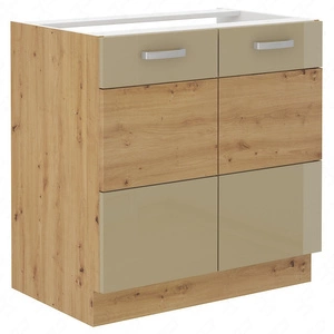 Spülenschrank Arton 80 ZL 2F BB dampf-, hitze- und auslaufsicherer Schrank