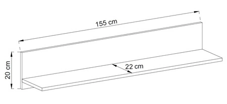 Möbelset Neba Eiche riviera moderne Schrankwand ideal für Wohnzimmer und Sitzungssaal in Originalfarben