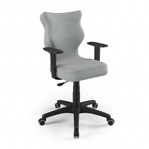 Schreibtischstuhl Duo grau Esche passend für Körpergröße 159-188 cm ergonomischer Drehstuhl mit verstellbaren Armlehnen