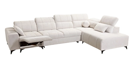 Ecksofa mit Schlaffunktion Penejos XI Lux olive rechtsseitig stilvolles Ecksofa mit komfortablem ausziehbarem Fußteil