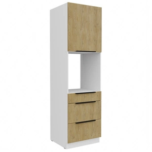 Küchenhochschrank für Einbaubackofen Cremona 60 DPS-210 3S 1F schrank mit Schubladen feuchtigkeitsgeschützte Metallgriffe