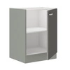 Küchenhochschrank mit Regal Grauer 60 D 1F BB dampf-, hitze- und auslaufsicher