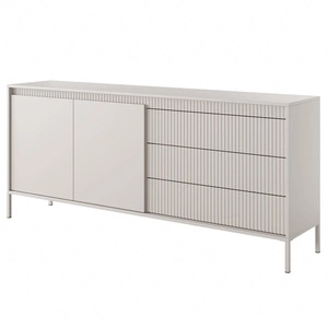 Kommode Sesti 187 cm beige funktionelle und geräumige Kommode mit einem einzigartigen Design ideal für das Wohnzimmer Schlafzimmer oder Flur