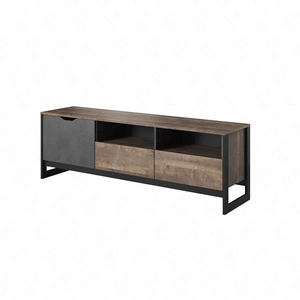 RTV-Schrank Holte 161 cm Eiche grange sand / matera modernes Design und Vollauszugssystem der Schubladen
