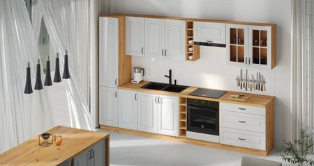 Küchenmöbel-Set Scandi 315 cm Schränke präsentieren sich perfekt in skandinavischen klassischen und modernen Interieurs