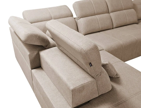 Ecksofa mit Schlaffunktion Tesalia VI beige rechts modernes und bequemes Ecksofa mit Schiebefunktion der Rückenlehne