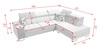 Ecksofa mit Schlaffunktion Hampton VII kastanienbraun rechte Ecke Sofa für den Raum aus Samt Stoff mit einer glatten Oberfläche