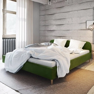 Ivrea 160x200 grün gepolstertes Bett mit Kopfteil im modernen Stil ideal für Schlafzimmer