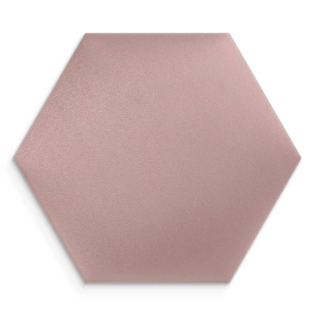 Gepolstertes Paneel Hexagon 30x26 cm rosa stilvolle Wandpaneel Veloursstoff modische Dekoration jedes Interieur