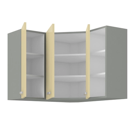 Karmen 89x89 GN-72 3F Eck-Hängeschrank für die Küche, resistent gegen Dampf, hohe Temperaturen und Verschüttungen