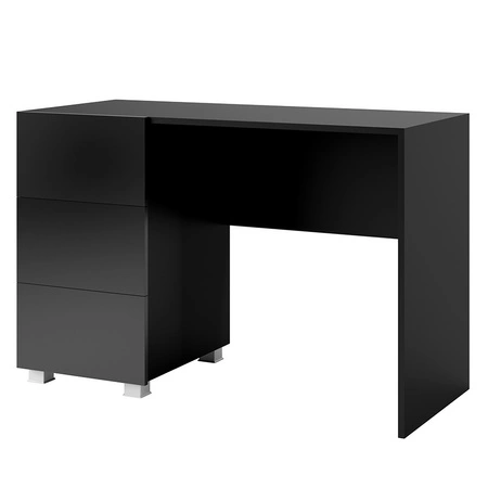 Schreibtisch mit Schubladen Apulia 100 cm schwarz glänzend minimalistisches Design einfache Form idealer Schreibtisch für ein Arbeitszimmer oder Jugendzimmer