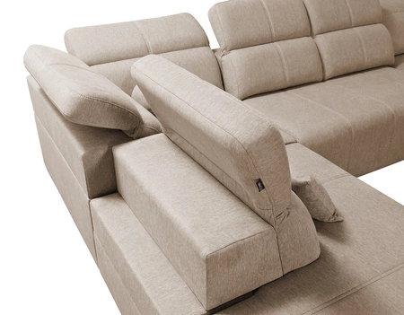 Ecksofa mit Schlaffunktion Tesalia V mint rechts Komfort-Ecksofa mit Schublade und Schiebefunktion der Rückenlehne